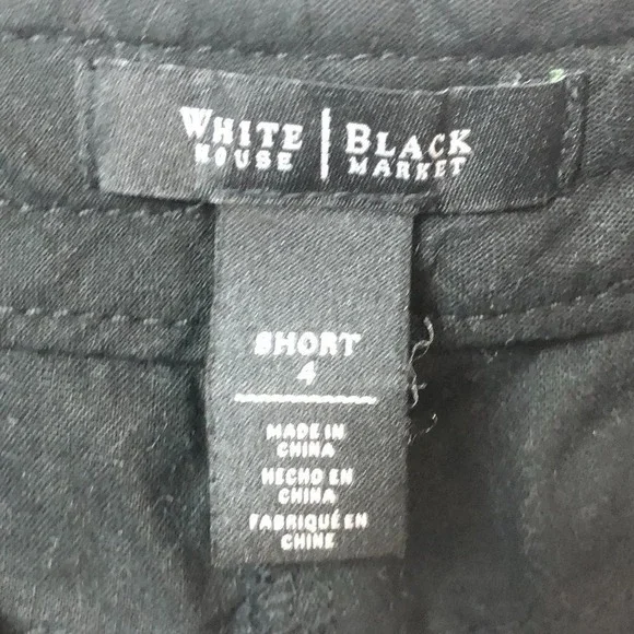 White House Black Market Linen Black Cargo‎ Shorts Women's Size 4 Short - Picture 3 of 5